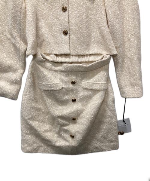 HER LIP TO（ハーリップトゥ）Her lip to (ハーリップトゥ) Mix Loop Tweed Dress ベージュ サイズ:M 未使用品の古着・服飾アイテム