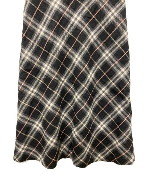 BURBERRY BLUE LABEL（バーバリー ブルー レーベル）BURBERRY BLUE LABEL (バーバリー ブルー レーベル) チェック柄ノースリーブワンピース ブラック サイズ:36の古着・服飾アイテム