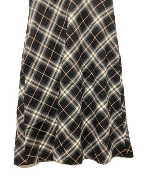 BURBERRY BLUE LABEL（バーバリー ブルー レーベル）BURBERRY BLUE LABEL (バーバリー ブルー レーベル) チェック柄ノースリーブワンピース ブラック サイズ:36の古着・服飾アイテム