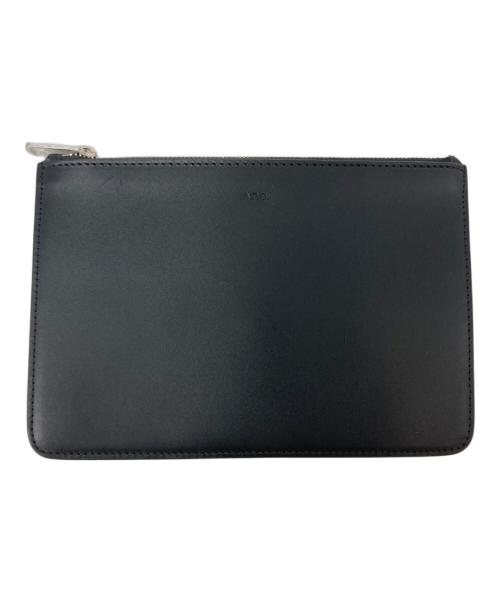 A.P.C.（アーペーセー）A.P.C. (アーペーセー) クラッチバッグ/レザーポーチ ブラックの古着・服飾アイテム