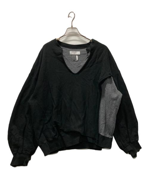 FACETASM（ファセッタズム）FACETASM (ファセッタズム) レイヤードスウェット ブラック サイズ:5の古着・服飾アイテム