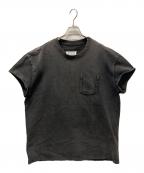 Maison Margielaメゾンマルジェラ）の古着「Destroyed Sleeve Less T-Shirt」｜グレー