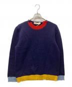 MARNIマルニ）の古着「ダメージ加工クルーネックニット」｜ネイビー