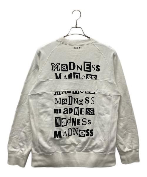 sacai（サカイ）sacai (サカイ) hank willis thomas (ハンク・ウィリス・トーマス) Archive Mix Pullover/再構築プリントスウェット ホワイト サイズ:3の古着・服飾アイテム