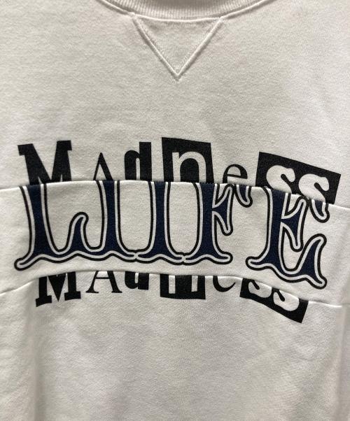 sacai（サカイ）sacai (サカイ) hank willis thomas (ハンク・ウィリス・トーマス) Archive Mix Pullover/再構築プリントスウェット ホワイト サイズ:3の古着・服飾アイテム