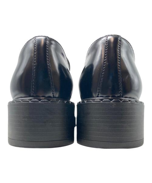 PRADA（プラダ）PRADA (プラダ) チョコレート ブラッシュドレザー ローファー ブラック サイズ:35の古着・服飾アイテム