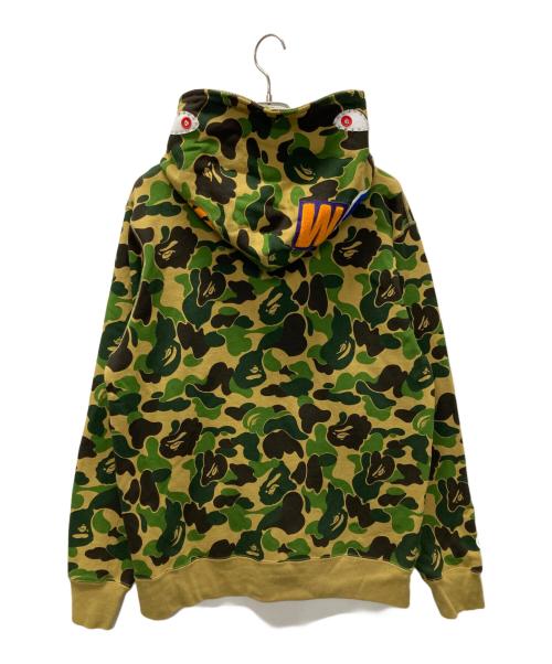 A BATHING APE（アベイシングエイプ）A BATHING APE (アベイシングエイプ) Abc Camo Crystal Stone Shark Full Zip カーキ サイズ:XLの古着・服飾アイテム