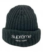 SUPREMEシュプリーム）の古着「Classic Logo Chunky Ribbed Beanie/ニット帽」｜ブラック