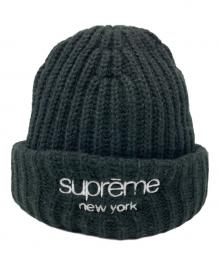 SUPREME（シュプリーム）の古着「Classic Logo Chunky Ribbed Beanie/ニット帽」｜ブラック