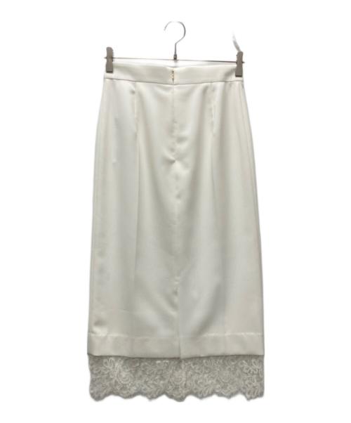 Pinky & Dianne（ピンキーアンドダイアン）Pinky & Dianne (ピンキーアンドダイアン) レースコンビスカート ホワイト サイズ:38の古着・服飾アイテム