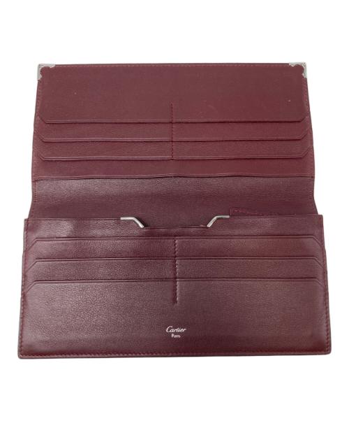 Cartier（カルティエ）Cartier (カルティエ) マストドゥカルティエ 長財布 ブラック×ボルドーの古着・服飾アイテム