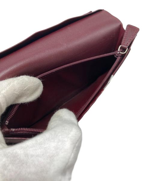 Cartier（カルティエ）Cartier (カルティエ) マストドゥカルティエ 長財布 ブラック×ボルドーの古着・服飾アイテム