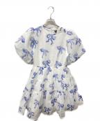 Sister Jane×POPPYシスタージェーン×ポピー）の古着「リボンワンピース」｜ホワイト×ブルー