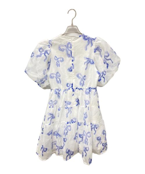 Sister Jane（シスタージェーン）Sister Jane (シスタージェーン) POPPY (ポピー) リボンワンピース ホワイト×ブルー サイズ:Sの古着・服飾アイテム