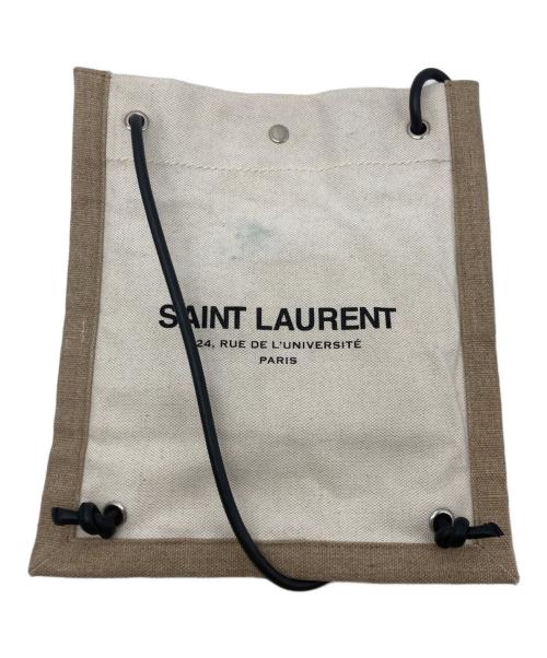 Saint Laurent Paris（サンローランパリ）Saint Laurent Paris (サンローランパリ) Universite flat crossbod アイボリーの古着・服飾アイテム