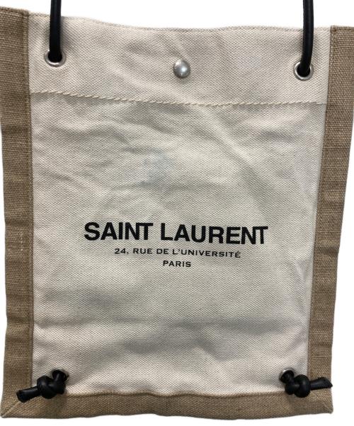 Saint Laurent Paris（サンローランパリ）Saint Laurent Paris (サンローランパリ) Universite flat crossbod アイボリーの古着・服飾アイテム