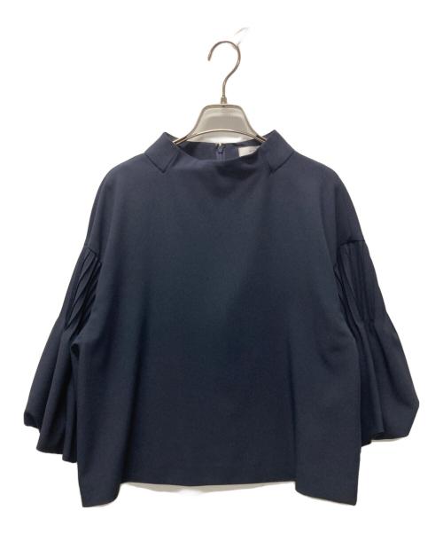 ADORE（アドーア）ADORE (アドーア) マットジョーゼットブラウス ネイビー サイズ:38の古着・服飾アイテム