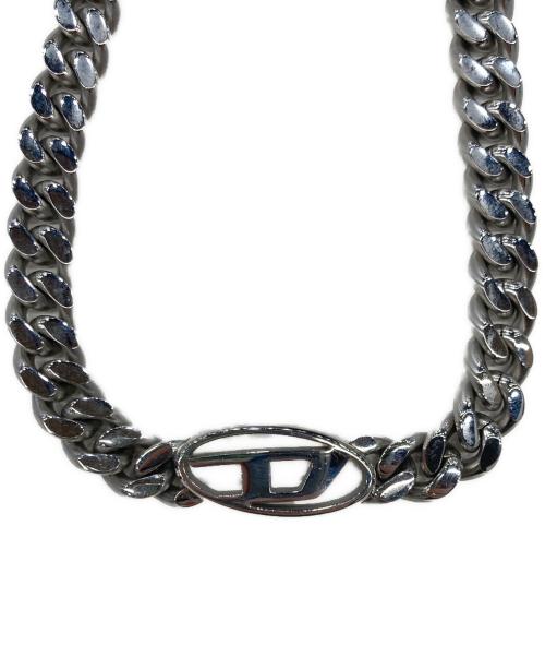 DIESEL（ディーゼル）DIESEL (ディーゼル) ロゴチェーンネックレス シルバーの古着・服飾アイテム