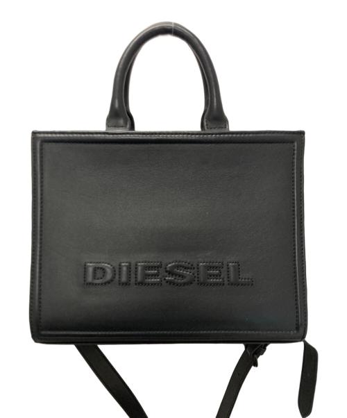 DIESEL（ディーゼル）DIESEL (ディーゼル) ロゴ2Wayショルダーバッグ ブラックの古着・服飾アイテム