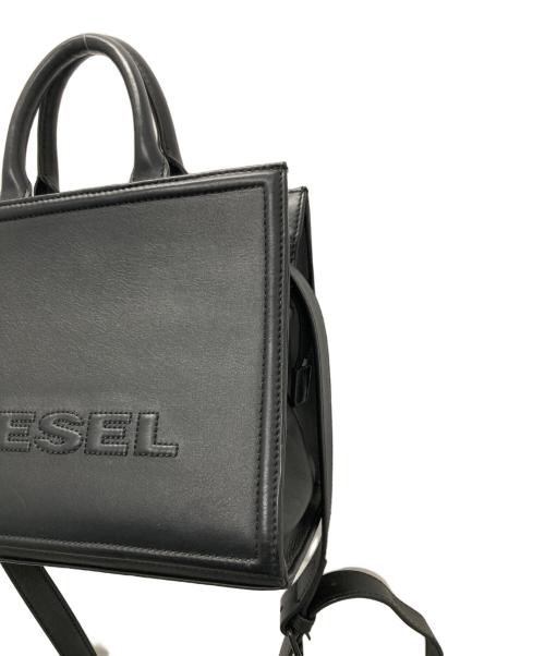 DIESEL（ディーゼル）DIESEL (ディーゼル) ロゴ2Wayショルダーバッグ ブラックの古着・服飾アイテム