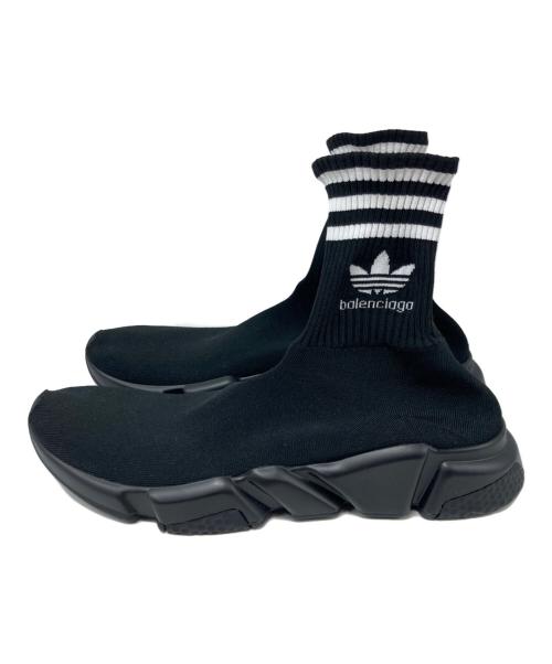 BALENCIAGA（バレンシアガ）BALENCIAGA (バレンシアガ) adidas (アディダス) SPEED TRAINER/スピードトレーナー ソックススニーカー ブラック サイズ:28.5の古着・服飾アイテム