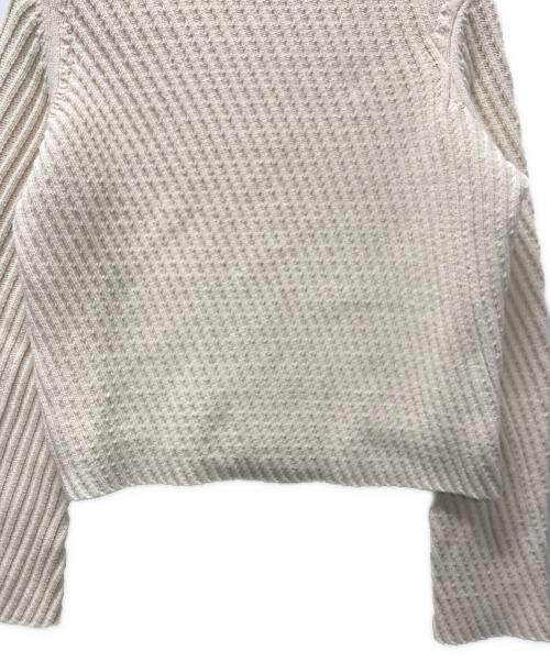 CELINE（セリーヌ）CELINE (セリーヌ) 斜めリブコットンニット アイボリー サイズ:Mの古着・服飾アイテム