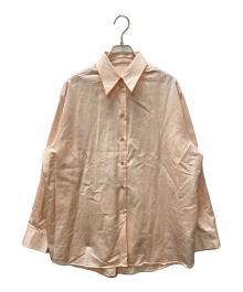 MM6 Maison Margiela（エムエムシックスメゾンマルジェラ）の古着「コットンレーヨンシャツ/バックプリントシャツ」｜ピンク