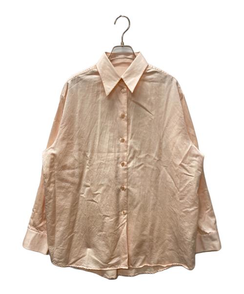 MM6 Maison Margiela（エムエムシックスメゾンマルジェラ）MM6 Maison Margiela (エムエムシックスメゾンマルジェラ) コットンレーヨンシャツ/バックプリントシャツ ピンク サイズ:38の古着・服飾アイテム