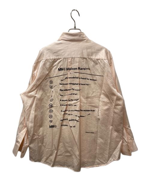 MM6 Maison Margiela（エムエムシックスメゾンマルジェラ）MM6 Maison Margiela (エムエムシックスメゾンマルジェラ) コットンレーヨンシャツ/バックプリントシャツ ピンク サイズ:38の古着・服飾アイテム