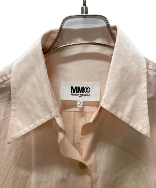 MM6 Maison Margiela（エムエムシックスメゾンマルジェラ）MM6 Maison Margiela (エムエムシックスメゾンマルジェラ) コットンレーヨンシャツ/バックプリントシャツ ピンク サイズ:38の古着・服飾アイテム
