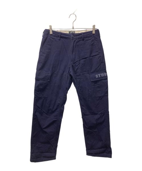 stussy（ステューシー）stussy (ステューシー) リップストップカーゴパンツ ネイビー サイズ:W30の古着・服飾アイテム