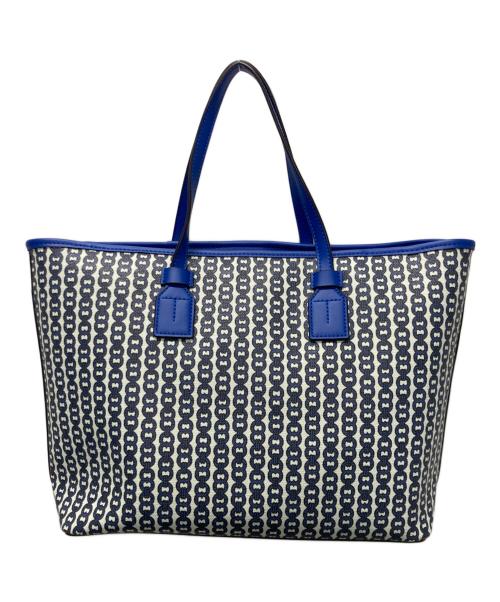 TORY BURCH（トリーバーチ）TORY BURCH (トリーバーチ) ジェミニリンク2WAYトートバッグ ブルーの古着・服飾アイテム