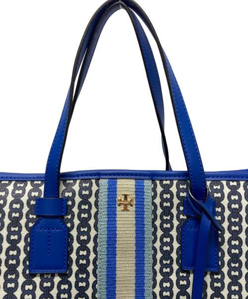 TORY BURCH（トリーバーチ）TORY BURCH (トリーバーチ) ジェミニリンク2WAYトートバッグ ブルーの古着・服飾アイテム