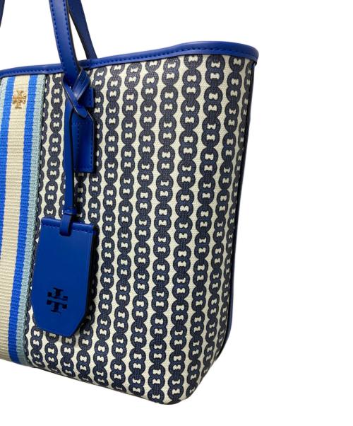TORY BURCH（トリーバーチ）TORY BURCH (トリーバーチ) ジェミニリンク2WAYトートバッグ ブルーの古着・服飾アイテム