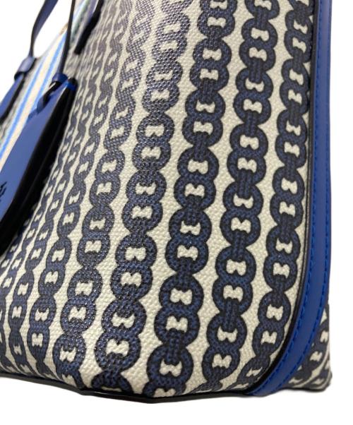 TORY BURCH（トリーバーチ）TORY BURCH (トリーバーチ) ジェミニリンク2WAYトートバッグ ブルーの古着・服飾アイテム