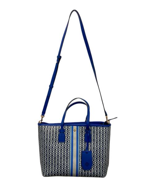 TORY BURCH（トリーバーチ）TORY BURCH (トリーバーチ) ジェミニリンク2WAYトートバッグ ブルーの古着・服飾アイテム