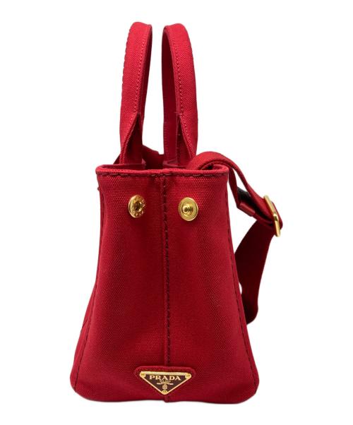 PRADA（プラダ）PRADA (プラダ) カナパ 2WAYハンドバッグ ROSSOの古着・服飾アイテム