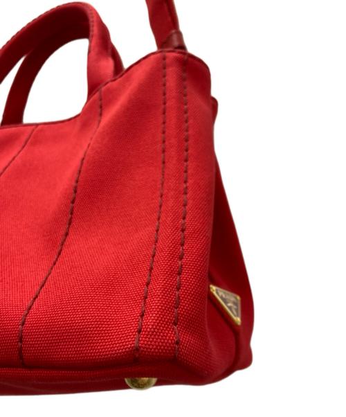 PRADA（プラダ）PRADA (プラダ) カナパ 2WAYハンドバッグ ROSSOの古着・服飾アイテム