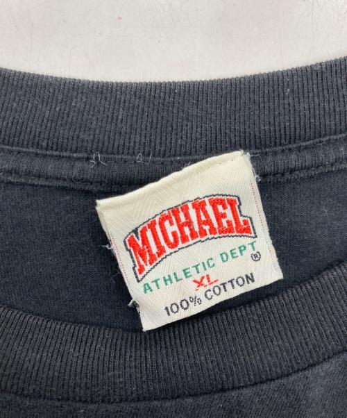 MICHAEL ATLETIC DEPT（ミカエルアスレチックデプト）MICHAEL ATLETIC DEPT (ミカエルアスレチックデプト) 90'sプリントTシャツ ブラック サイズ:XLの古着・服飾アイテム