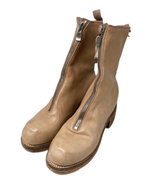 GUIDI（グイディ）GUIDI (グイディ) MID CALF FRONT ZIP ベージュ サイズ:37の古着・服飾アイテム