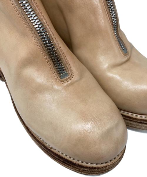 GUIDI（グイディ）GUIDI (グイディ) MID CALF FRONT ZIP ベージュ サイズ:37の古着・服飾アイテム