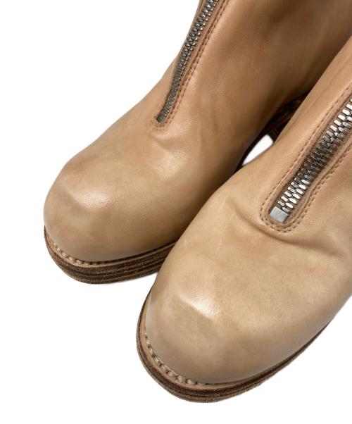 GUIDI（グイディ）GUIDI (グイディ) MID CALF FRONT ZIP ベージュ サイズ:37の古着・服飾アイテム