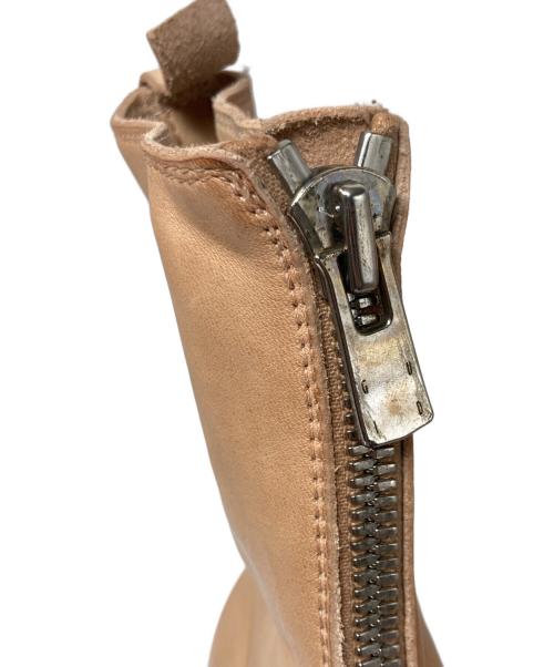 GUIDI（グイディ）GUIDI (グイディ) MID CALF FRONT ZIP ベージュ サイズ:37の古着・服飾アイテム