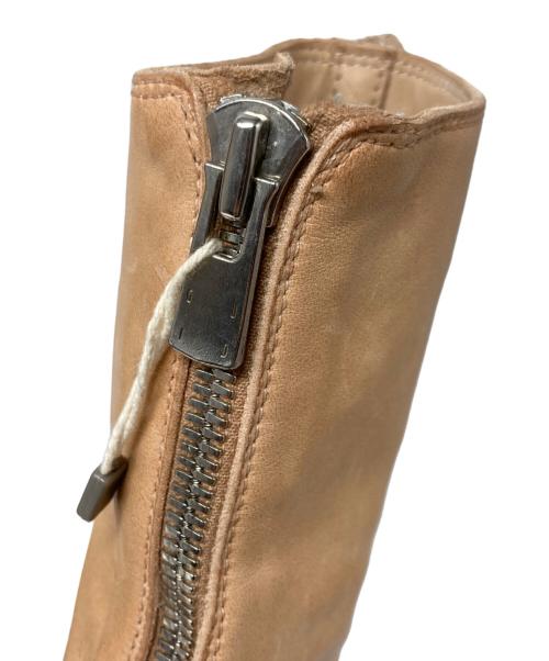GUIDI（グイディ）GUIDI (グイディ) MID CALF FRONT ZIP ベージュ サイズ:37の古着・服飾アイテム