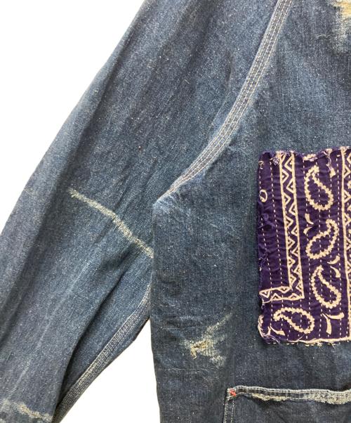 CAL O LINE（キャルオーライン）CAL O LINE (キャルオーライン) BANDANA ENGINEERS JACKET/バンダナリメイク エンジニアジャケット インディゴ サイズ:Mの古着・服飾アイテム