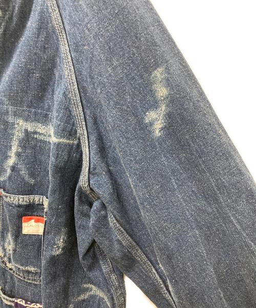 CAL O LINE（キャルオーライン）CAL O LINE (キャルオーライン) BANDANA ENGINEERS JACKET/バンダナリメイク エンジニアジャケット インディゴ サイズ:Mの古着・服飾アイテム