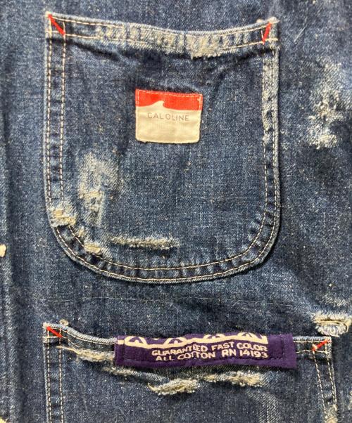 CAL O LINE（キャルオーライン）CAL O LINE (キャルオーライン) BANDANA ENGINEERS JACKET/バンダナリメイク エンジニアジャケット インディゴ サイズ:Mの古着・服飾アイテム