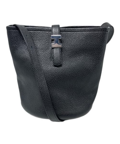 IACUCCI（イアクッチ）IACUCCI (イアクッチ) テア S CERVO レザーショルダーバッグ ブラックの古着・服飾アイテム