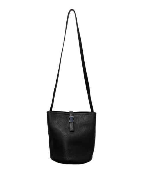 IACUCCI（イアクッチ）IACUCCI (イアクッチ) テア S CERVO レザーショルダーバッグ ブラックの古着・服飾アイテム
