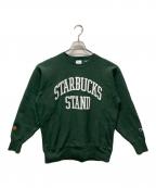 Champion×BEAMS×STARBUCKS COFFEEチャンピオン×ビームス×スターバックスコーヒー）の古着「REVERSE WEAVE Sweats」｜グリーン